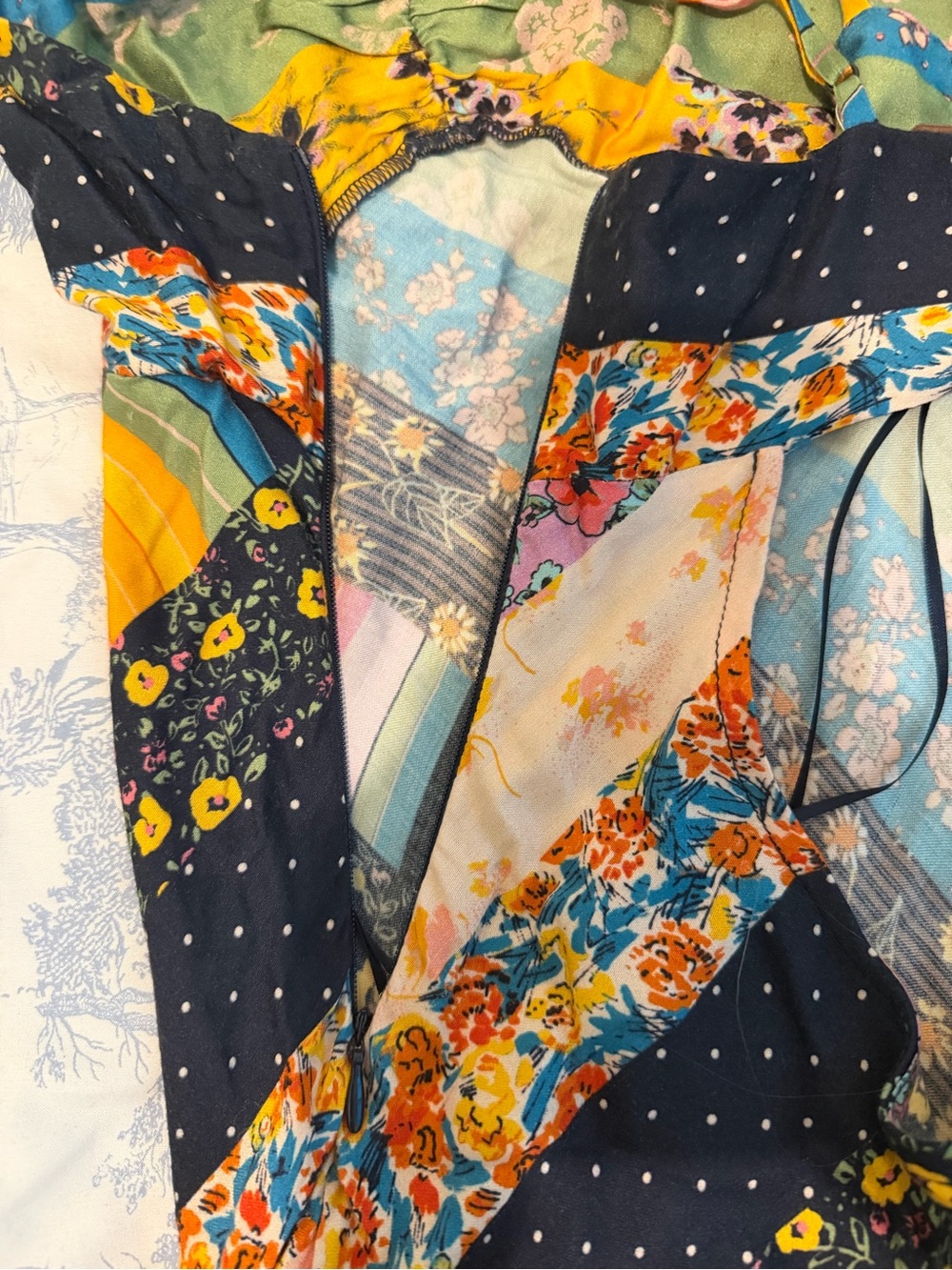 Offer $230 *UNICORN* Free People Patchwork Floral Slip Dress *HARD TO FIND* - Picture 11 of 13